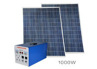 Black 12A Home Solar Power Systems 1000w Monocrystalline Silicon 20hrs For Camping