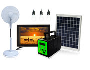 40W Portable Outdoor Solar Lighting System Polycrystalline 12V 12AH With Embedded Battery