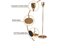 Home Decor Gold Color OEM Brass Taper Candle Holders Gift Set For Wedding Party