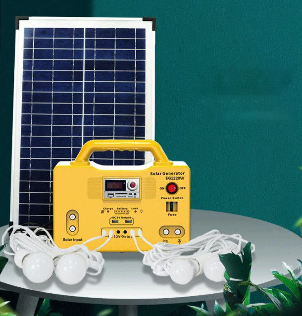 All In One Led 20W Outdoor Solar Lighting System With Mp3 Fm Radio