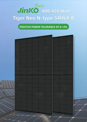 quality 400W 405W 410W 415W Jinko módulos fotovoltaicos Tiger Neo N tipo monocristalino negro completo factory