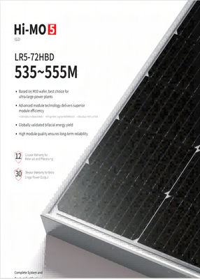 Bifacial LONGi PV Modules Half Cut Longi Solar 555W 535W 540W 545W 550W