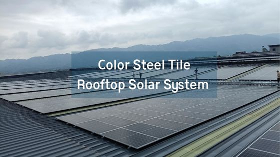 quality Sistema solare per tetti industriali distribuiti Tipo di tetto a piastrelle in acciaio colore factory